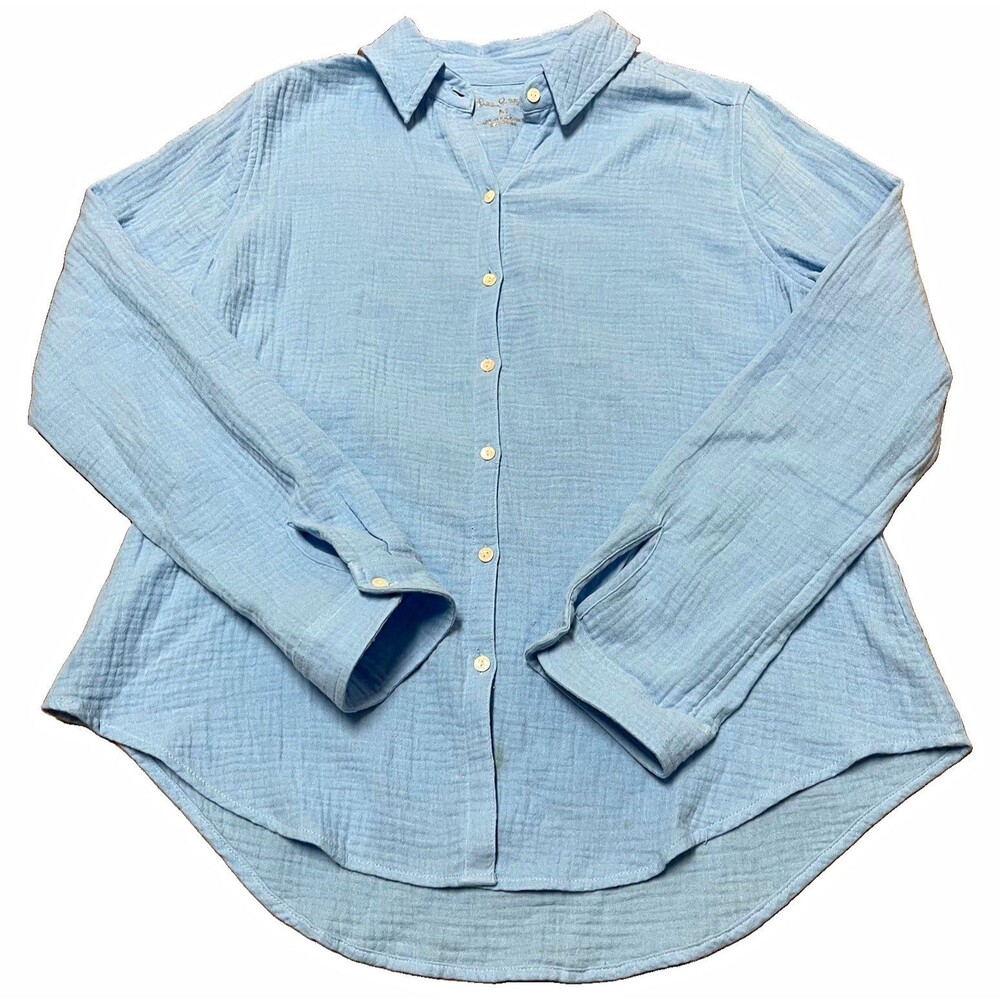 Lilly Pulitzer Women’s Collared Button-Up Long Sleeve Blouse Size M 100% Cotton